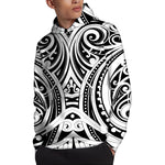 Maori Tribal Tattoo Pattern Print Pullover Hoodie