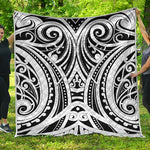 Maori Tribal Tattoo Pattern Print Quilt