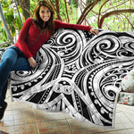 Maori Tribal Tattoo Pattern Print Quilt