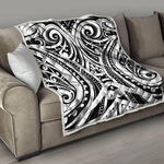 Maori Tribal Tattoo Pattern Print Quilt