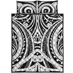 Maori Tribal Tattoo Pattern Print Quilt Bed Set