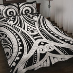 Maori Tribal Tattoo Pattern Print Quilt Bed Set