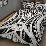 Maori Tribal Tattoo Pattern Print Quilt Bed Set