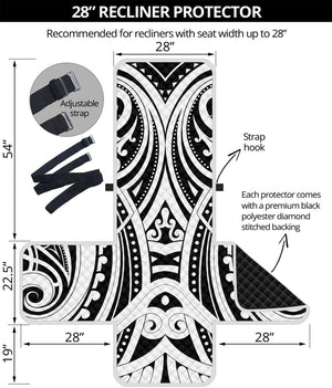 Maori Tribal Tattoo Pattern Print Recliner Protector