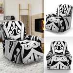 Maori Tribal Tattoo Pattern Print Recliner Slipcover