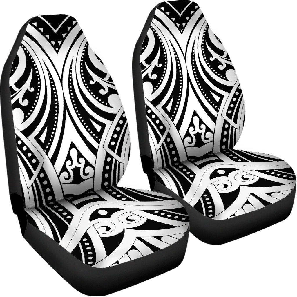 Maori Tribal Tattoo Pattern Print Universal Fit Car Seat Covers