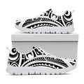 Maori Tribal Tattoo Pattern Print White Running Shoes