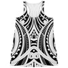 Maori Tribal Tattoo Pattern Print Women's Racerback Tank Top