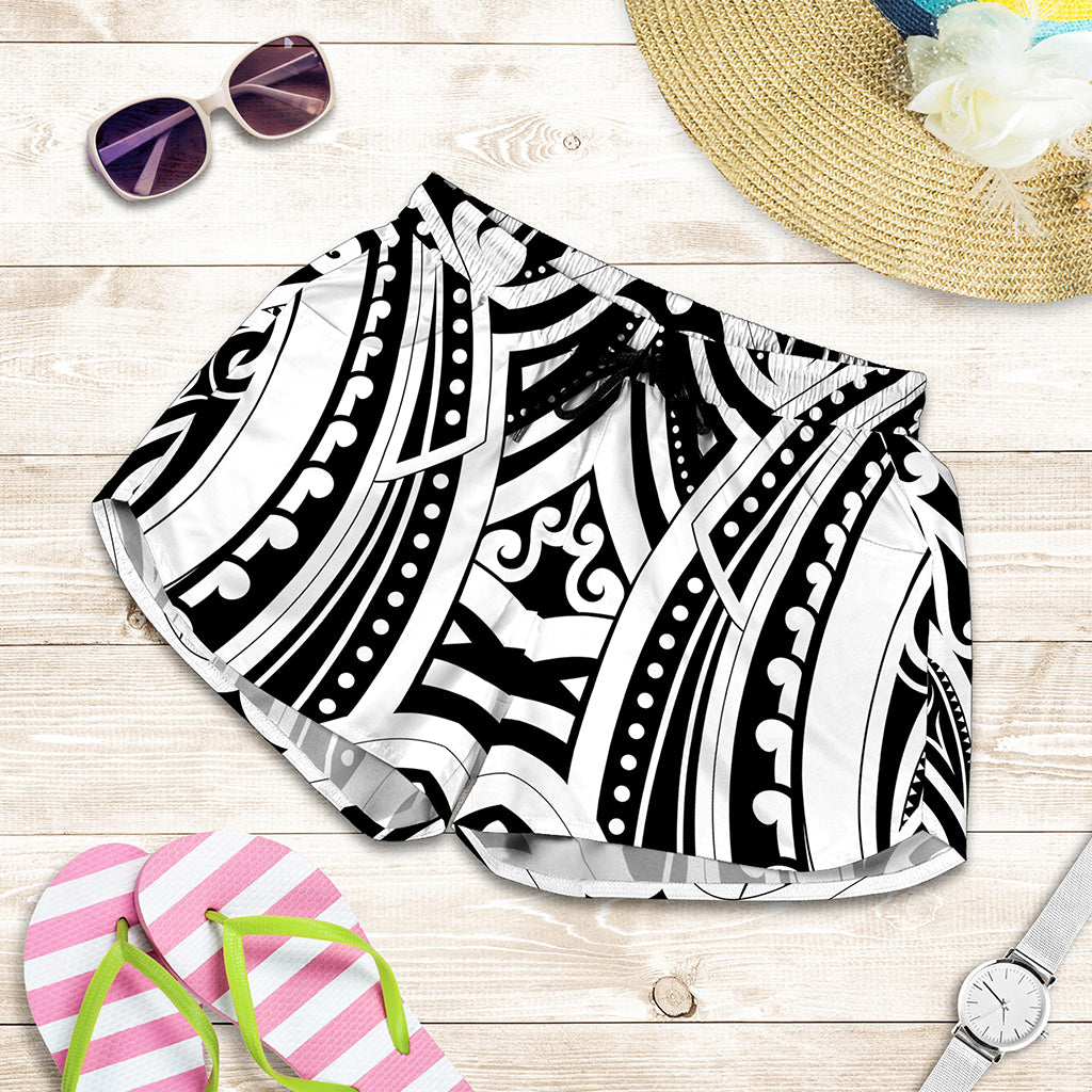 Maori Tribal Tattoo Pattern Print Women's Shorts