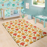 Maple And Oak Pattern Print Area Rug