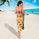 Maple And Oak Pattern Print Beach Sarong Wrap