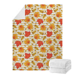 Maple And Oak Pattern Print Blanket