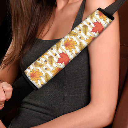 Maple And Oak Pattern Print Car Seat Belt Covers