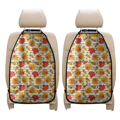Maple And Oak Pattern Print Car Seat Organizers