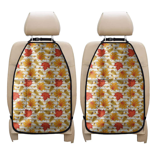Maple And Oak Pattern Print Car Seat Organizers