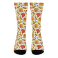 Maple And Oak Pattern Print Crew Socks