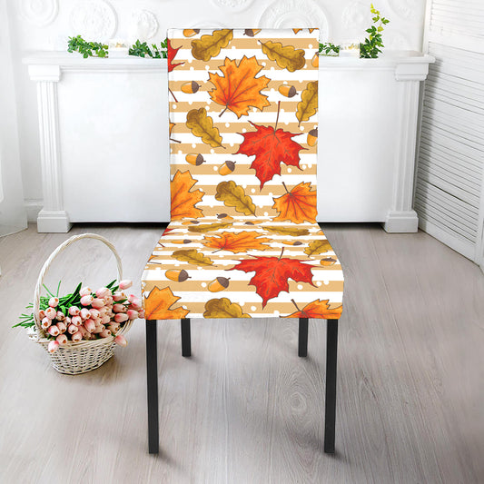 Maple And Oak Pattern Print Dining Chair Slipcover
