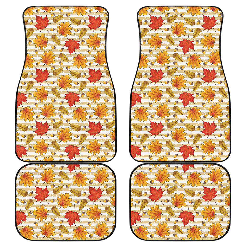 Maple And Oak Pattern Print Front and Back Car Floor Mats
