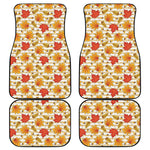 Maple And Oak Pattern Print Front and Back Car Floor Mats