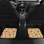 Maple And Oak Pattern Print Front and Back Car Floor Mats