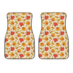 Maple And Oak Pattern Print Front Car Floor Mats