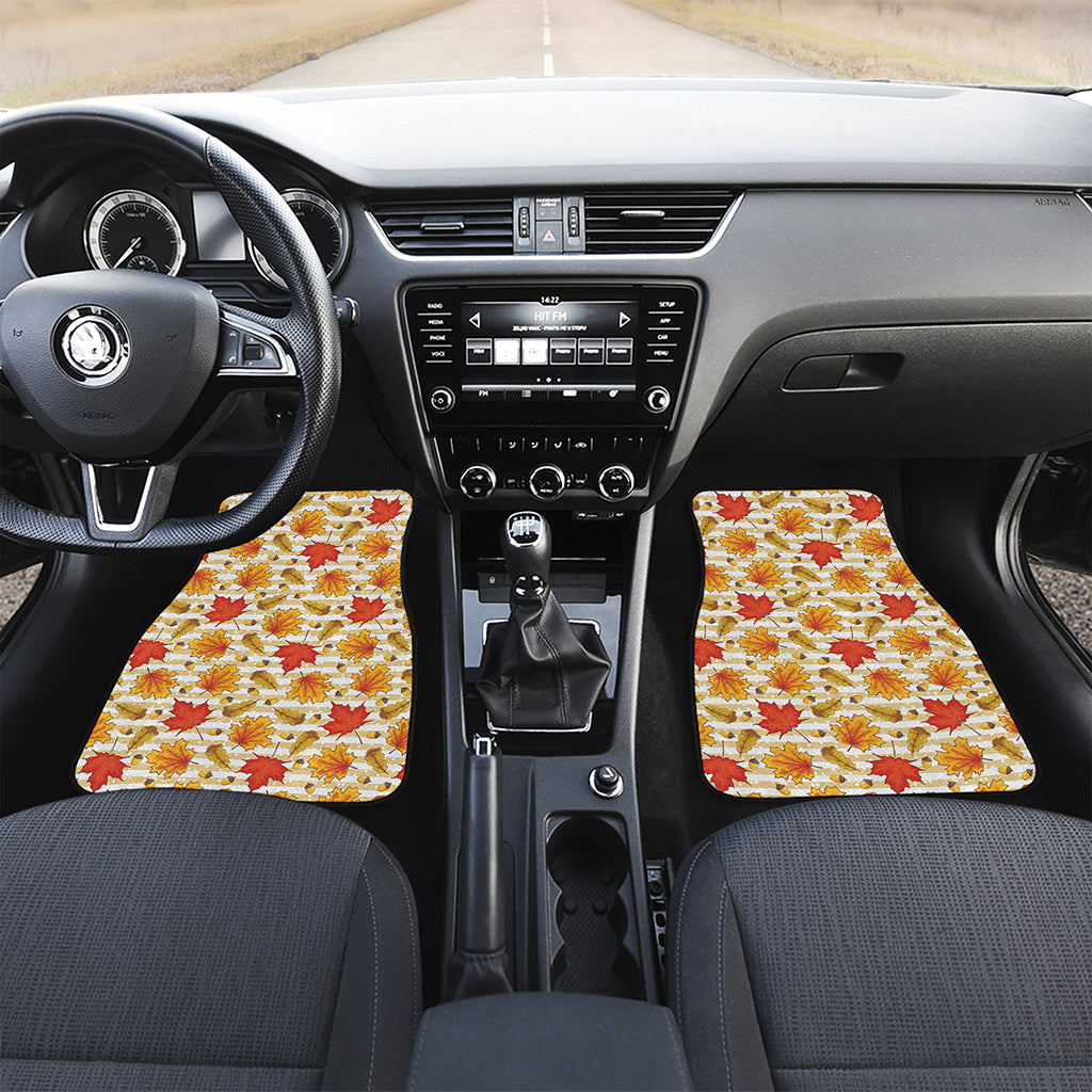 Maple And Oak Pattern Print Front Car Floor Mats