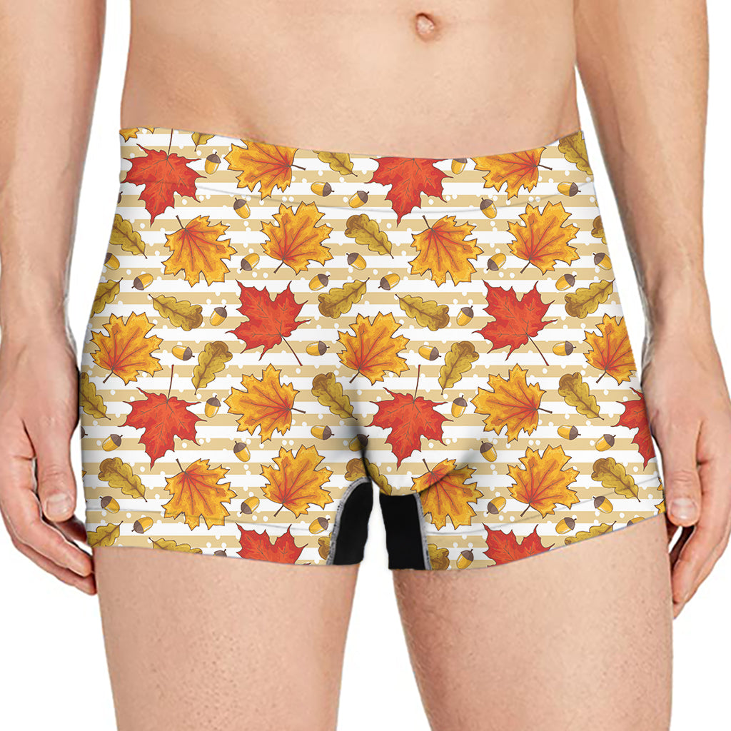 Maple And Oak Pattern Print Men's Boxer Briefs