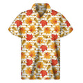 Maple And Oak Pattern Print Men's Short Sleeve Shirt
