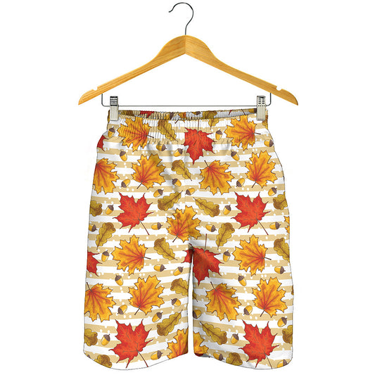 Maple And Oak Pattern Print Men's Shorts