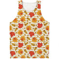 Maple And Oak Pattern Print Men's Tank Top