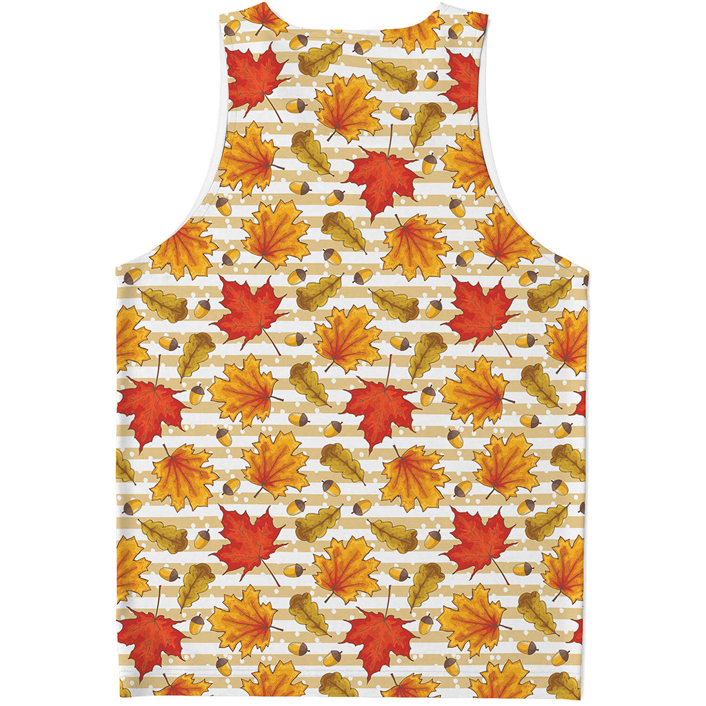 Maple And Oak Pattern Print Men's Tank Top