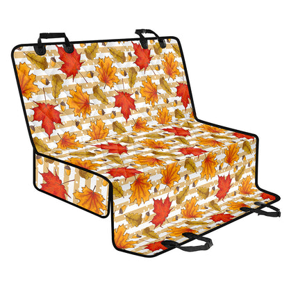 Maple And Oak Pattern Print Pet Car Back Seat Cover
