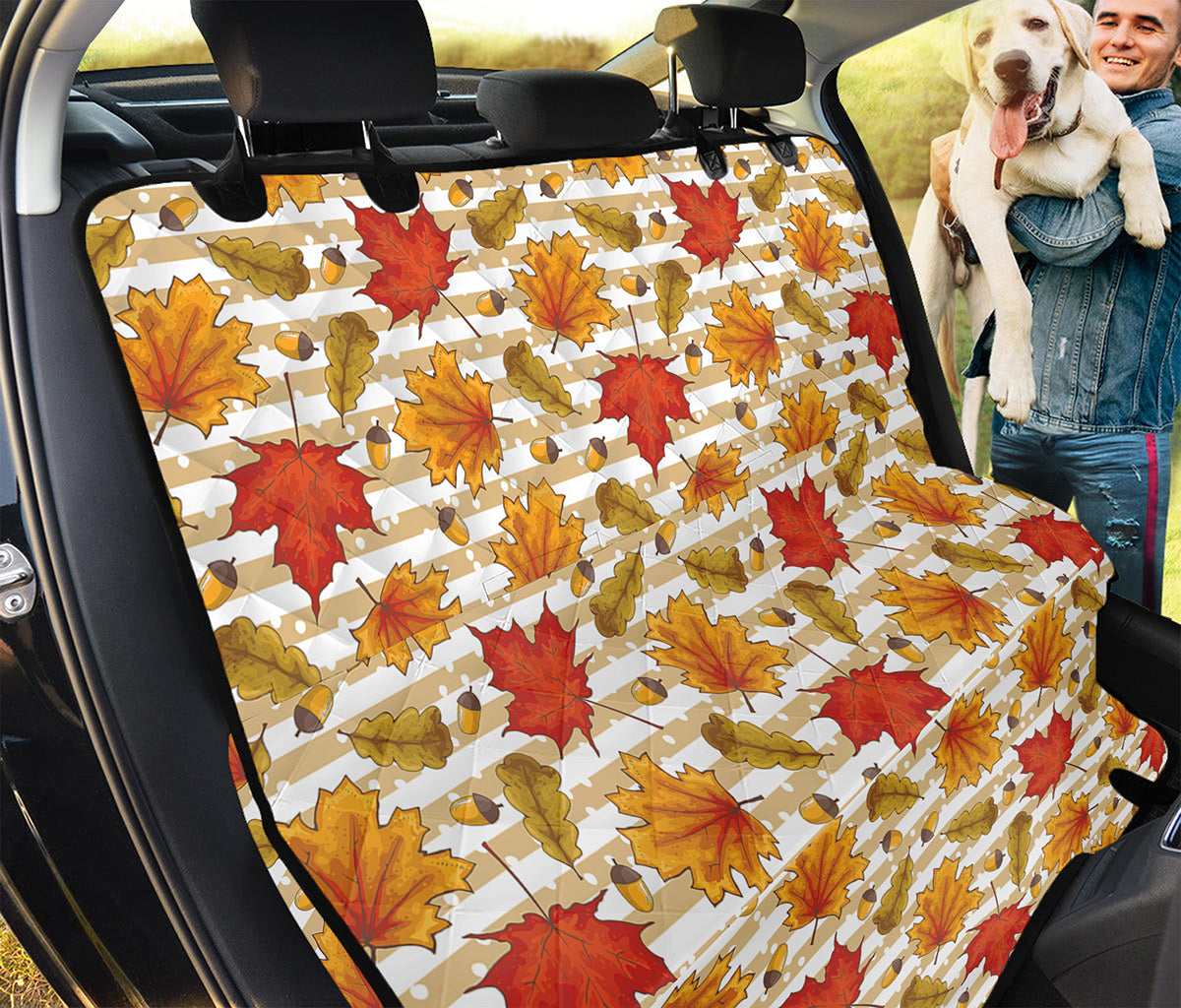 Maple And Oak Pattern Print Pet Car Back Seat Cover
