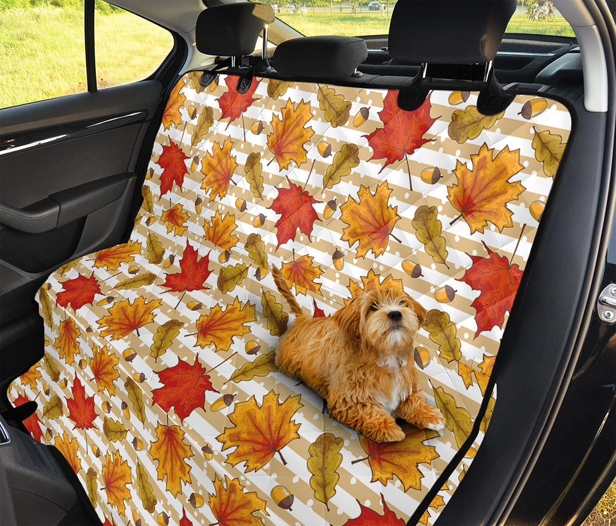 Maple And Oak Pattern Print Pet Car Back Seat Cover