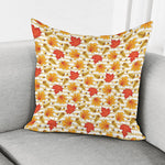 Maple And Oak Pattern Print Pillow Cover
