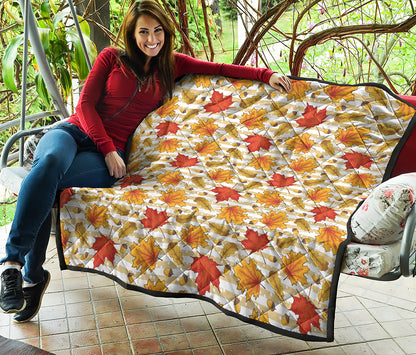 Maple And Oak Pattern Print Quilt