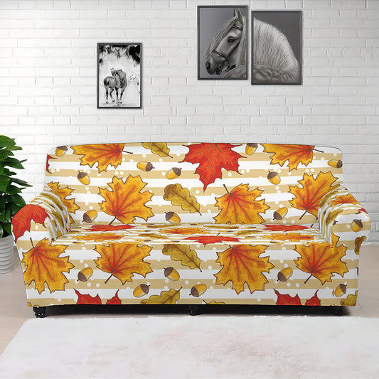 Maple And Oak Pattern Print Sofa Cover