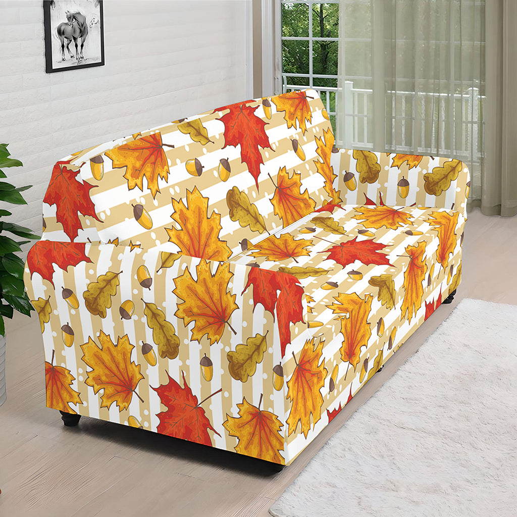 Maple And Oak Pattern Print Sofa Cover