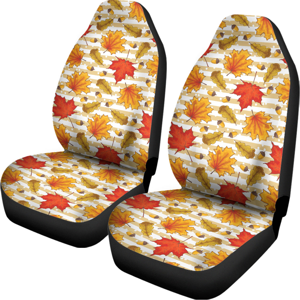 Maple And Oak Pattern Print Universal Fit Car Seat Covers
