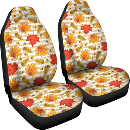 Maple And Oak Pattern Print Universal Fit Car Seat Covers