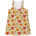 Maple And Oak Pattern Print Women's Racerback Tank Top