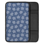 Maple Leaf Denim Jeans Pattern Print Car Center Console Cover