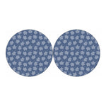 Maple Leaf Denim Jeans Pattern Print Car Coasters