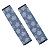 Maple Leaf Denim Jeans Pattern Print Car Seat Belt Covers