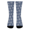 Maple Leaf Denim Jeans Pattern Print Crew Socks