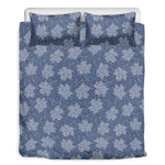 Maple Leaf Denim Jeans Pattern Print Duvet Cover Bedding Set