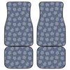 Maple Leaf Denim Jeans Pattern Print Front and Back Car Floor Mats