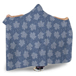 Maple Leaf Denim Jeans Pattern Print Hooded Blanket