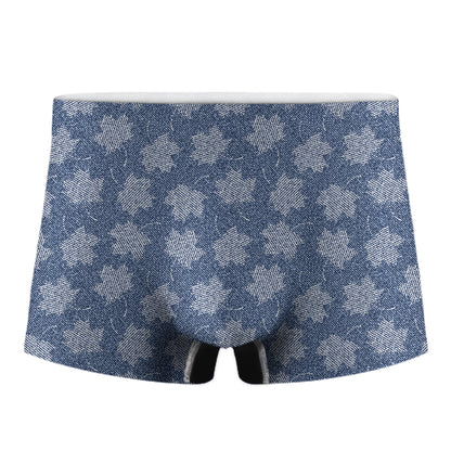 Maple Leaf Denim Jeans Pattern Print Men's Boxer Briefs