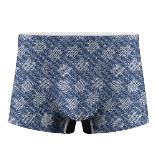 Maple Leaf Denim Jeans Pattern Print Men's Boxer Briefs